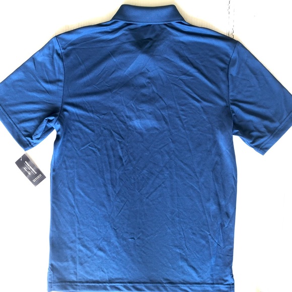 Greg Norman Men's 5 Iron Zip Golf Polo (Blue Socket, Small) - Picture 3 of 6